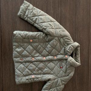 Tommy Hilfiger Girls Size 6/7 Quilted Green Coat